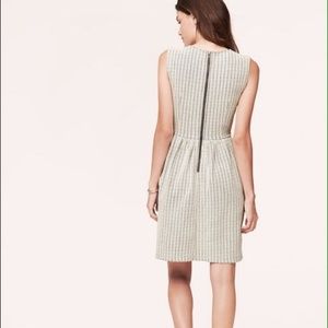 LOFT Chevron Jacquard Sleeveless Dress