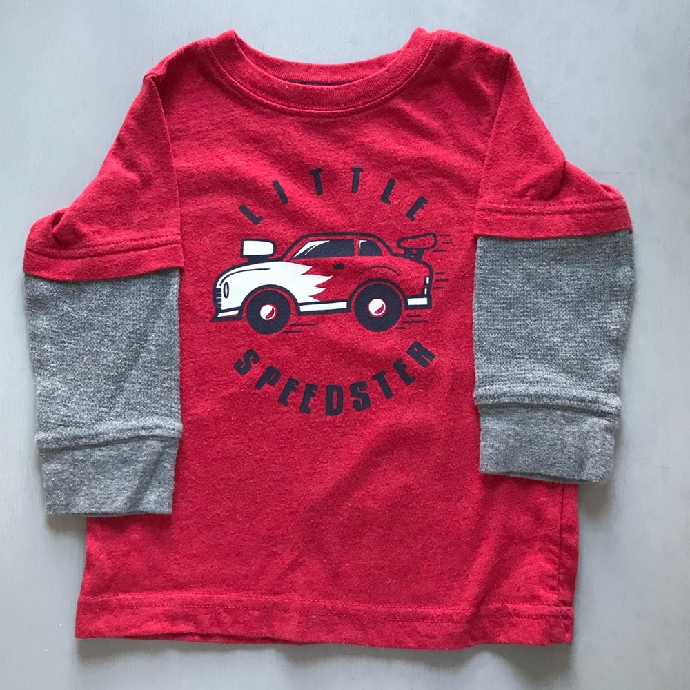 Jumping Beans {Size 18m} Red/ Gray Long Sleeve