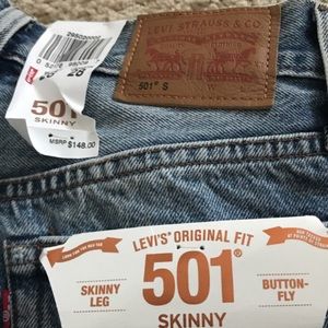 Levi’s authentic 501 Skinny oak denim button fly