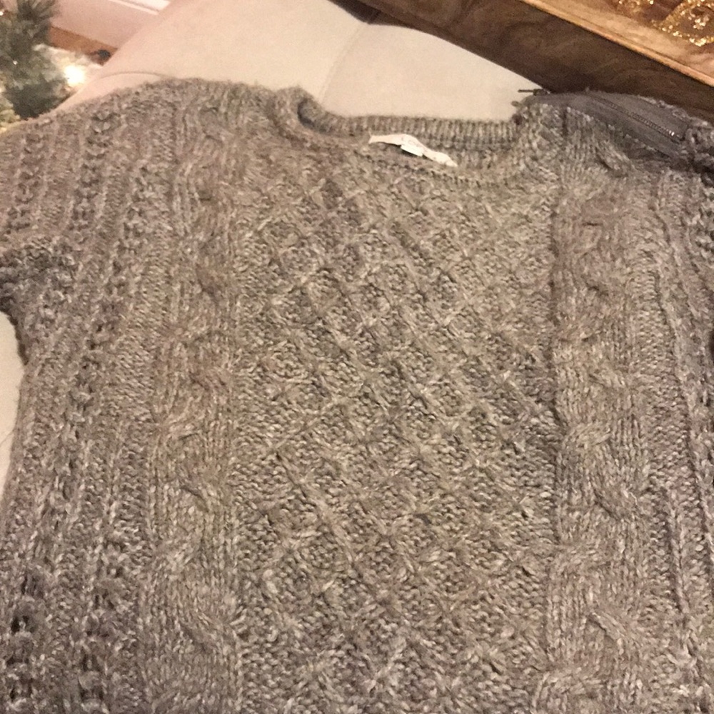 Light brown wool sweater.