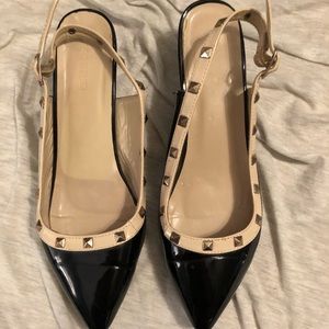 Studded kitten heels