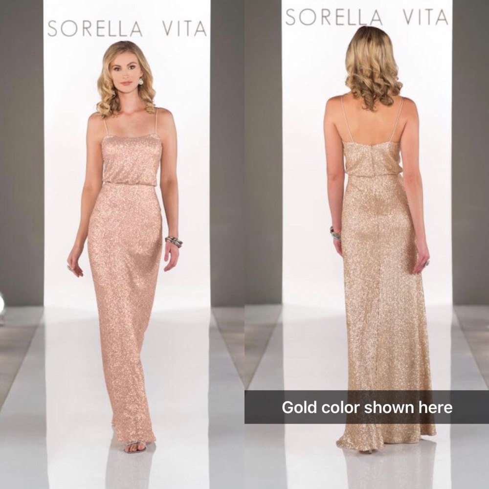 Sorella Vita sequin dress, rose gold