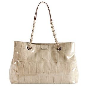 Kate Spade Taupe Croc Tote Handbag Purse