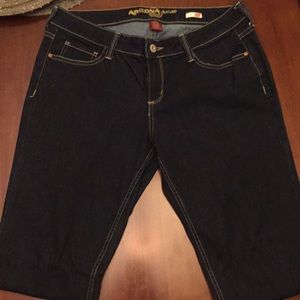 NEVER BEEN WORD DARK BLUE JEANS