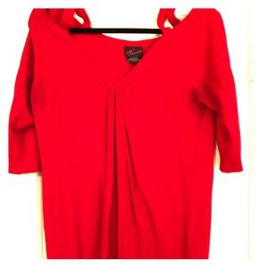 Red off shoulder Sweater