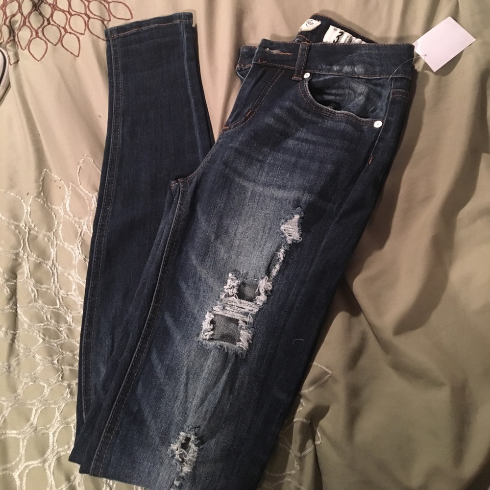 Dark blue skinny jeans