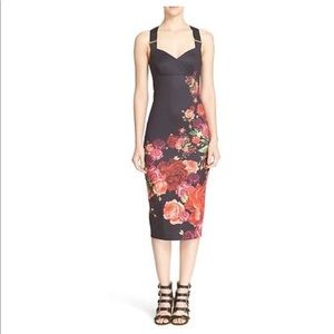 Stunning & Sexy Ted Baker JUXTAPOSE Rose dress