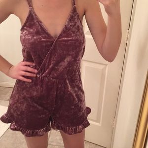 NWT Kendall & Kylie velvet romper
