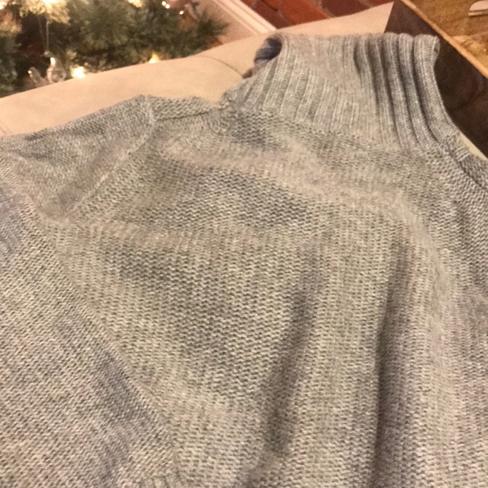 Grey JCrew turtleneck.