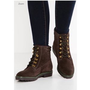 Lauren Ralph Lauren Dark Chocolate Lace-Up Boots