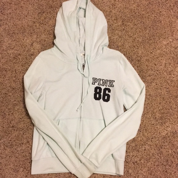 PINK MINT GREEN HOODIE - Picture 1 of 4