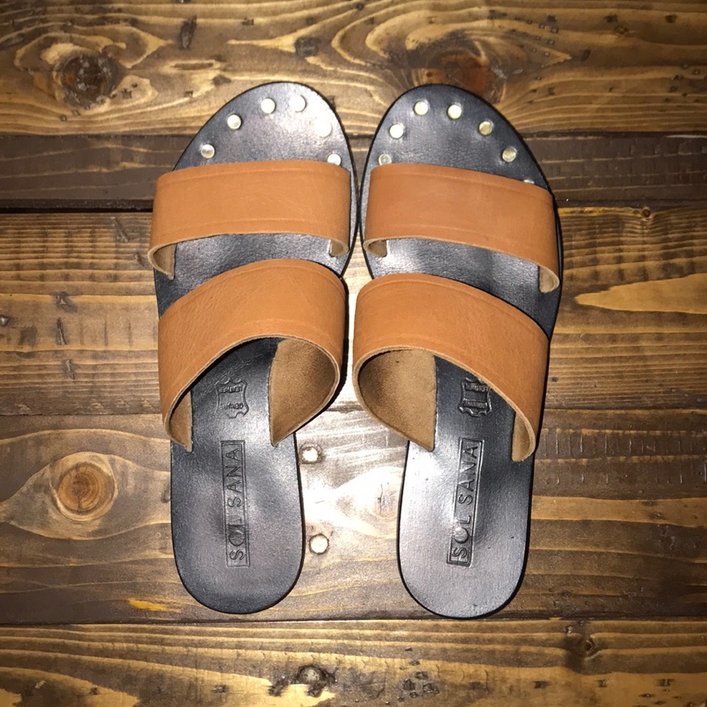 Sol Sana tan leather sandals