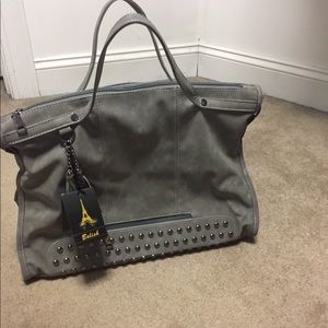 Ivy & Fig Gorgeous gray studded bag