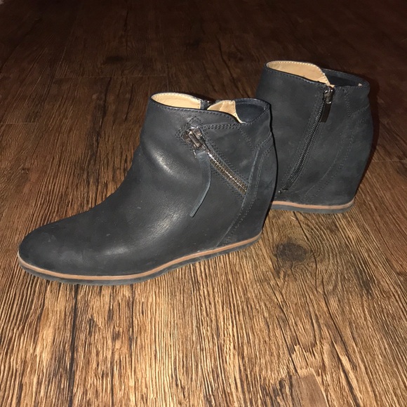 Franco Sarto Black Calissa Wedge Bootie - Picture 2 of 6