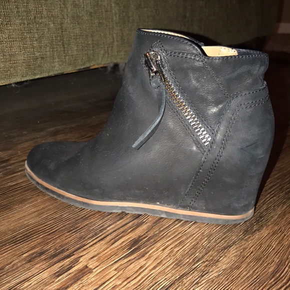 Franco Sarto Black Calissa Wedge Bootie - Picture 3 of 6