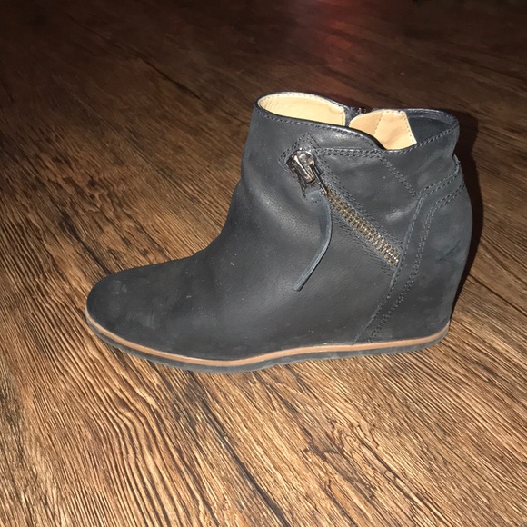Franco Sarto Black Calissa Wedge Bootie - Picture 4 of 6