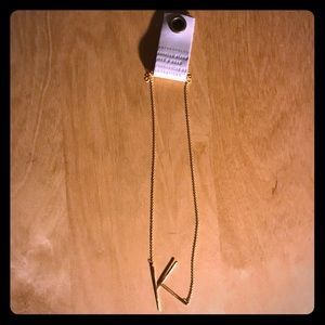 Anthropologie monogram pendant necklace