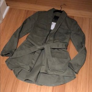 Olive green military jacket