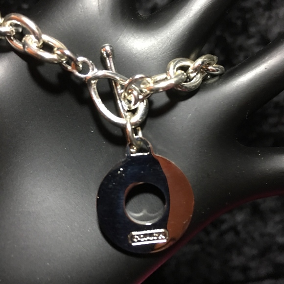 COACH SILVER & PINK TOGGLE BRACELET AND NECKLACE - Picture 4 of 8
