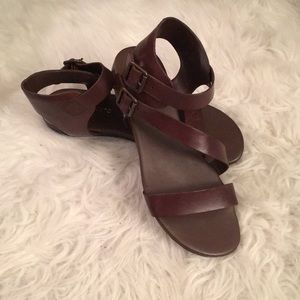 Franco Sarto Brown Leather Gladiator Sandals