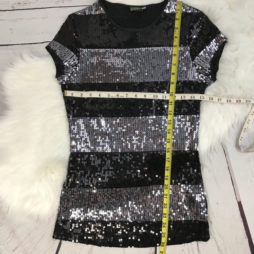 d small black and silver sequin top - Picture 5 of 5