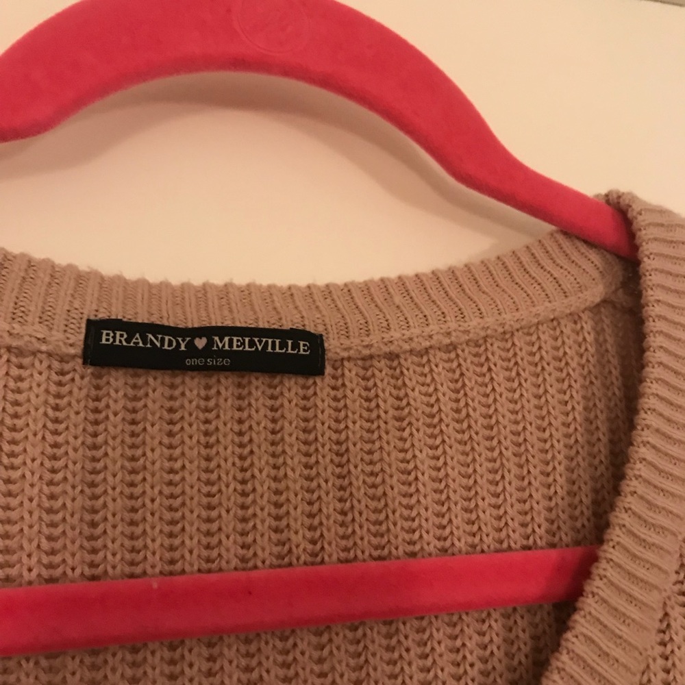 NWOT brandy Melville blush pink lance sweater - Picture 5 of 6