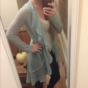 Mohair Ruffle Sweater Duster