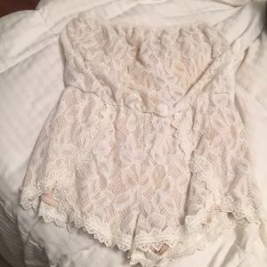 Romper Free people off-white strapless