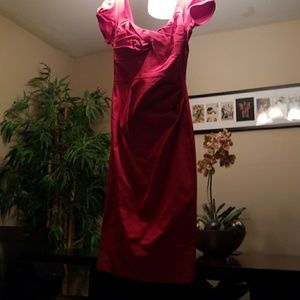 Vintage Stop Staring Pin Up Red fitted Dress