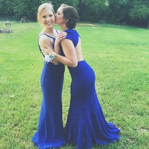Royal blue prom dress