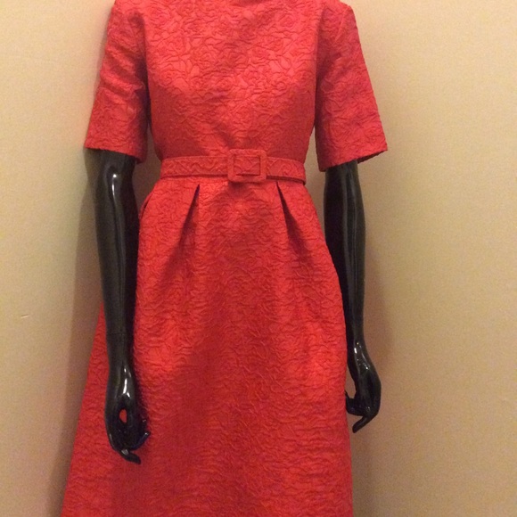 🎉HOST PICK🎉 Vintage Embroidered red belted dress - Picture 6 of 8