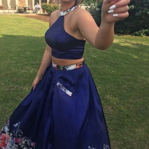 2 piece prom dress