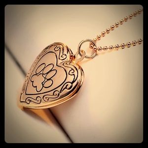 2/$15 💗Pawprint Lockette/pet memorial necklace🐾