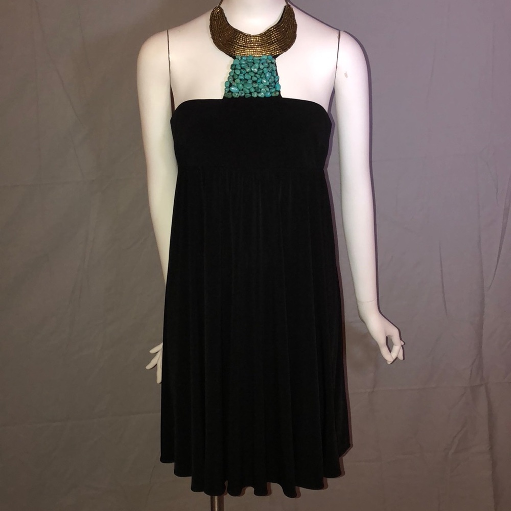 Caché Jewel Encrusted Halter Neck Dress NWT