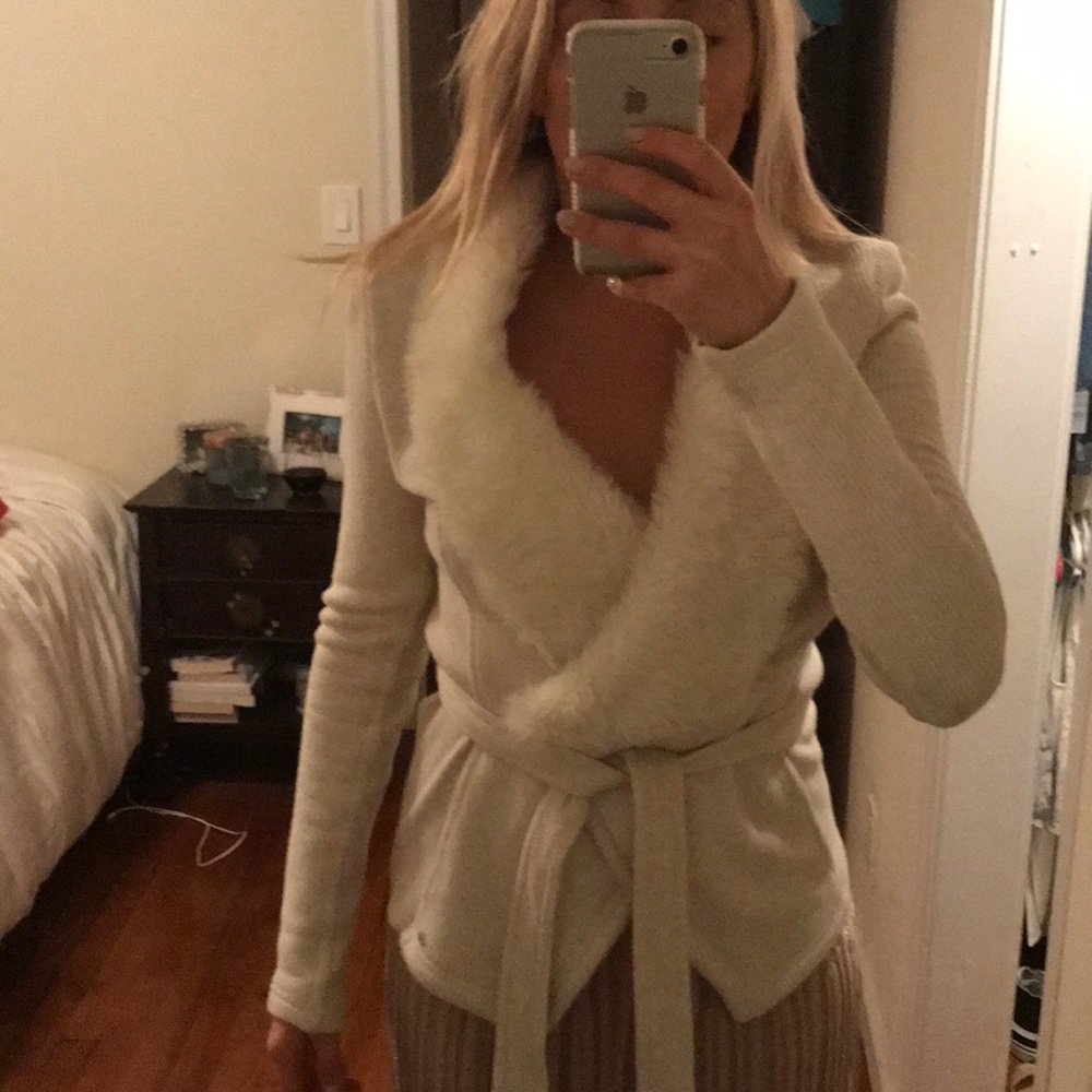 Armani Exchange Faux Fur Sweater S