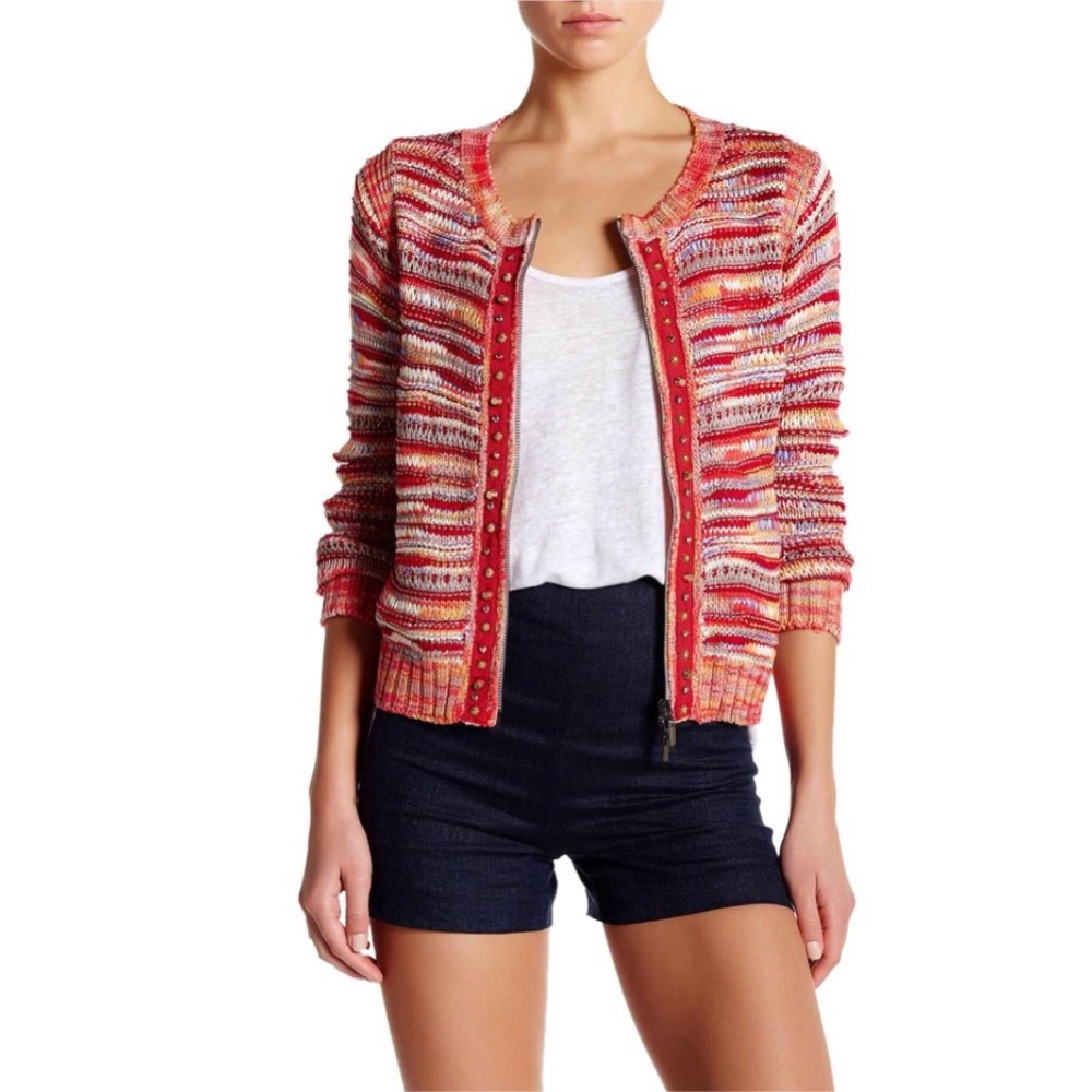 Yuka Laris Studded Shoulder Detail Cardigan