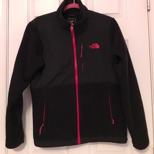 Black and Pink North Face Fleece