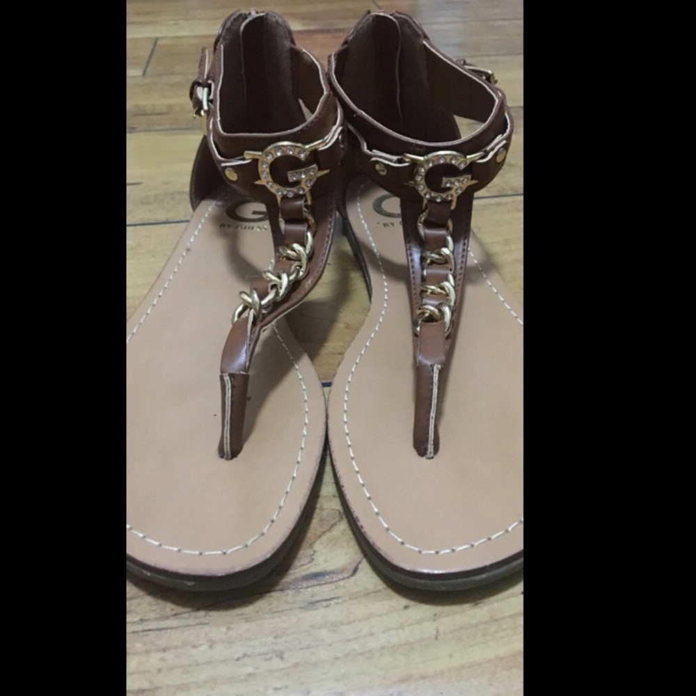 GUESS SANDALS SIZE 7.5 BROWN