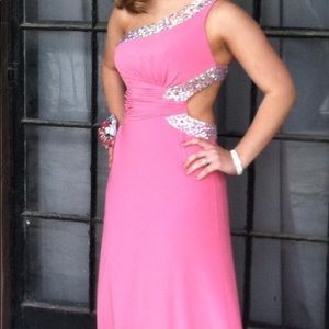 Pink and rhinestone dress