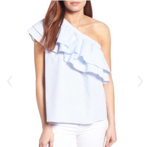 Halogen Tops - Halogen one shoulder ruffle top blouse