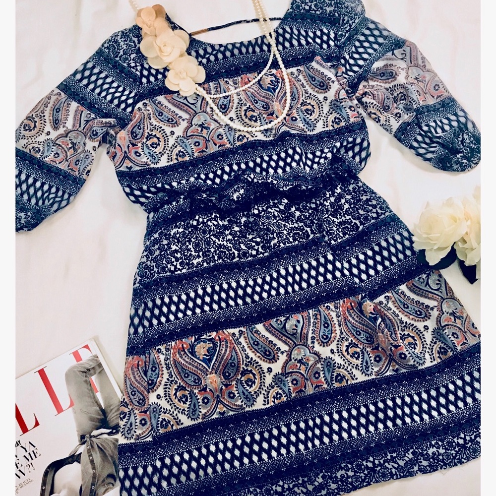 Beautiful Blue Multi colored dress