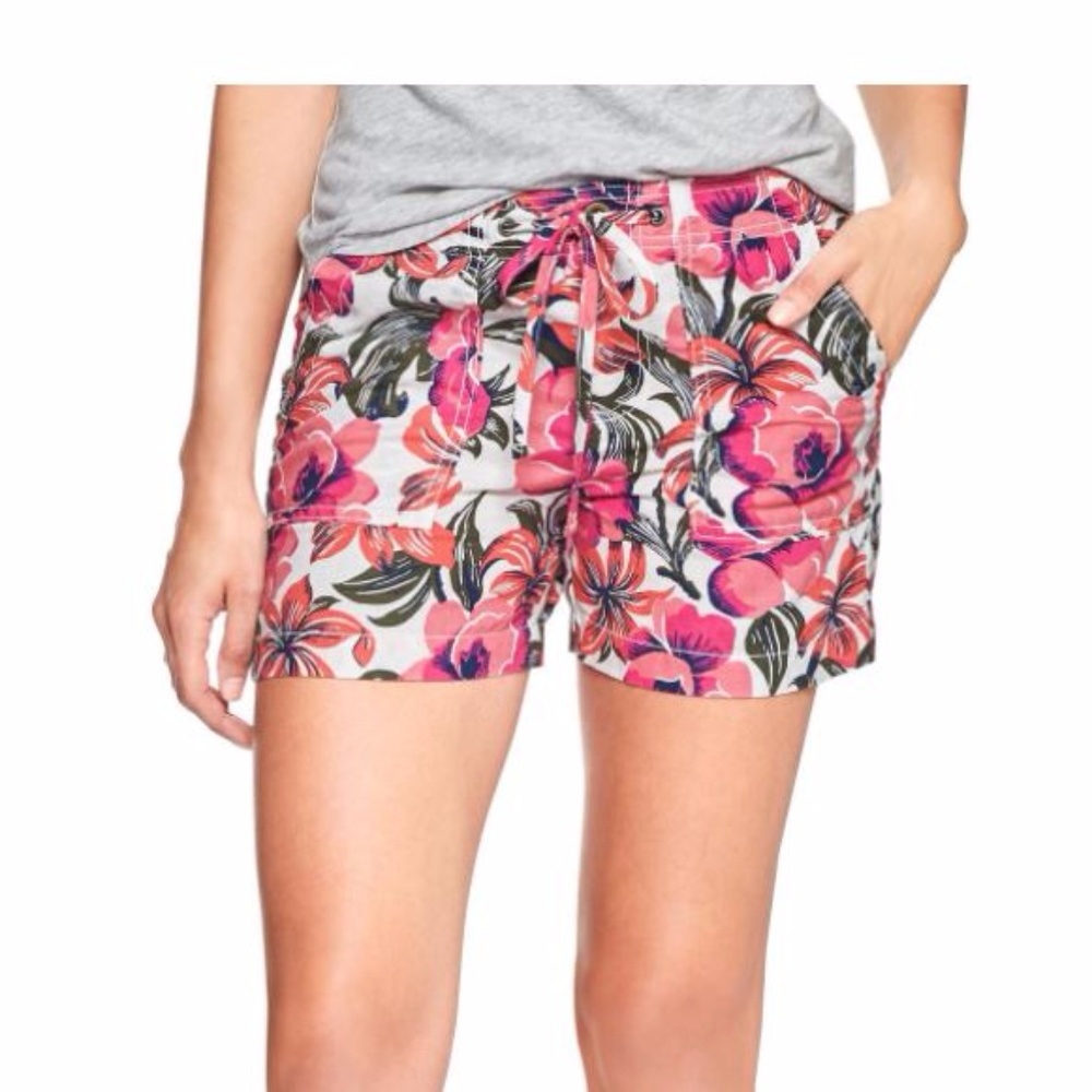 New Gap Women's Linen-Cotton Shorts Coral Color