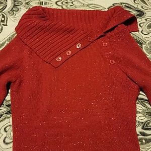 Glittery Red Holiday Sweater