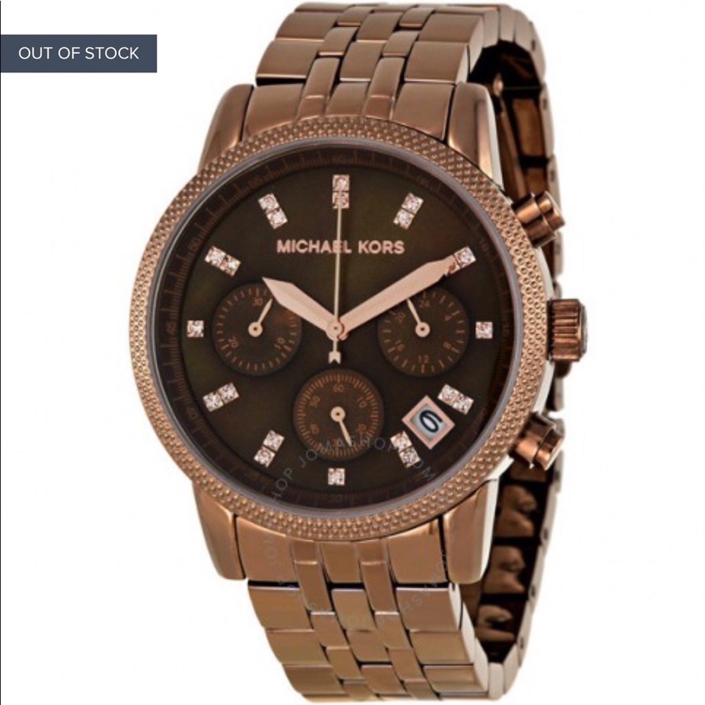 Michael Kors chronograph brown watch