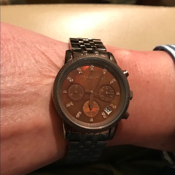 Michael Kors chronograph brown watch
