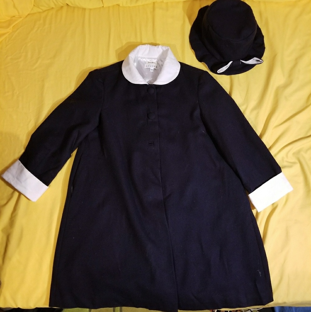 Navy wool Helena children's coat/jacket