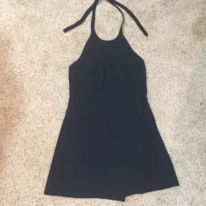Black halter skort