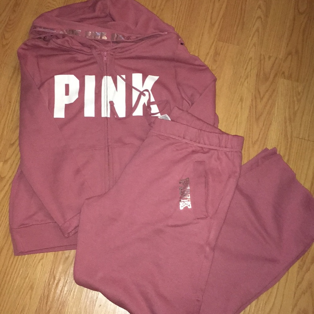 Pink Victoria's Secret tracksuit