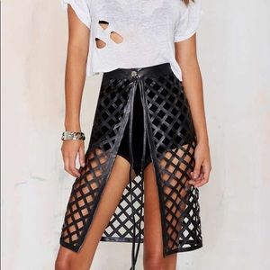Nasty Gal Beautiful Stranger Laser Cut Skirt NWT