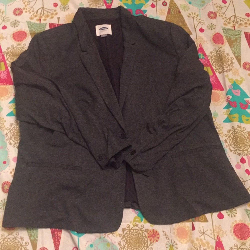 Heathered gray blazer